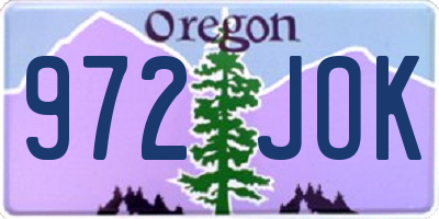 OR license plate 972JOK