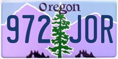 OR license plate 972JOR