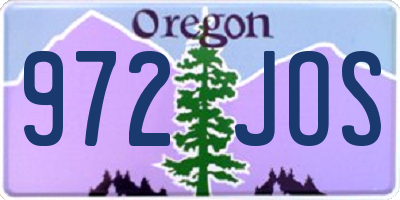 OR license plate 972JOS