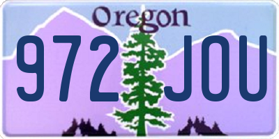 OR license plate 972JOU