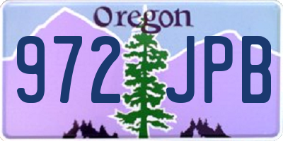 OR license plate 972JPB