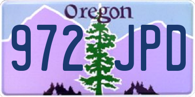 OR license plate 972JPD