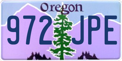 OR license plate 972JPE