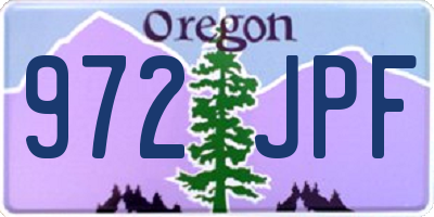 OR license plate 972JPF