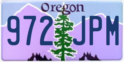 OR license plate 972JPM