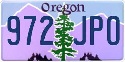 OR license plate 972JPO