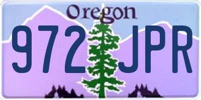 OR license plate 972JPR