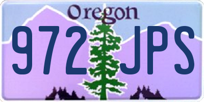 OR license plate 972JPS