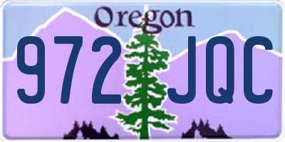 OR license plate 972JQC