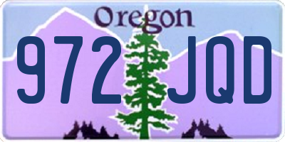 OR license plate 972JQD