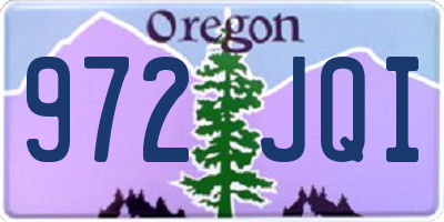 OR license plate 972JQI