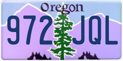 OR license plate 972JQL