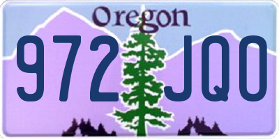 OR license plate 972JQO