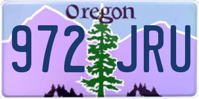 OR license plate 972JRU