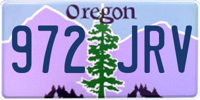 OR license plate 972JRV