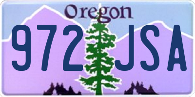 OR license plate 972JSA