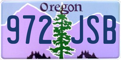 OR license plate 972JSB