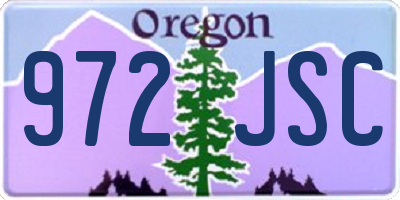 OR license plate 972JSC