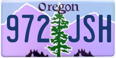 OR license plate 972JSH