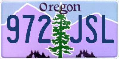 OR license plate 972JSL
