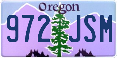 OR license plate 972JSM