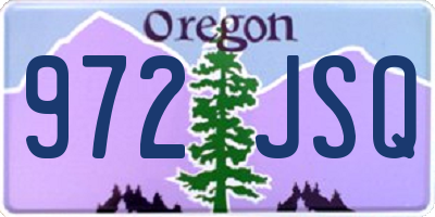 OR license plate 972JSQ