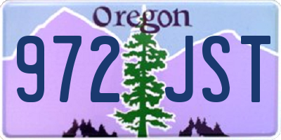 OR license plate 972JST