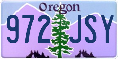 OR license plate 972JSY
