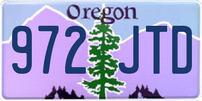 OR license plate 972JTD