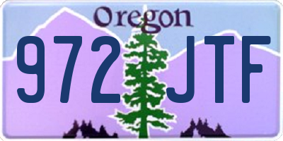 OR license plate 972JTF