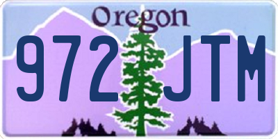 OR license plate 972JTM