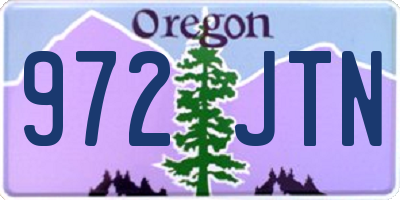 OR license plate 972JTN