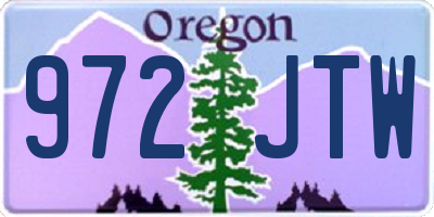 OR license plate 972JTW