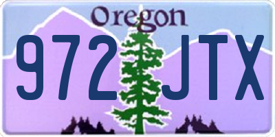 OR license plate 972JTX