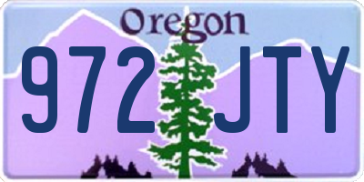 OR license plate 972JTY