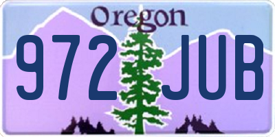 OR license plate 972JUB