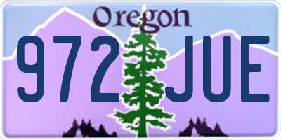 OR license plate 972JUE