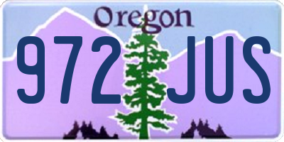 OR license plate 972JUS