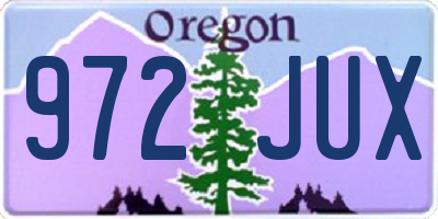 OR license plate 972JUX