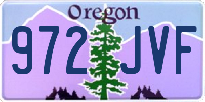 OR license plate 972JVF