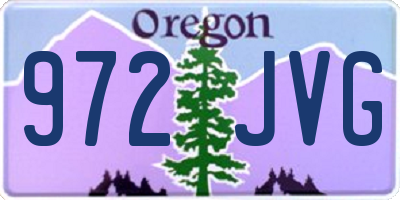 OR license plate 972JVG