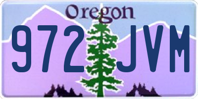 OR license plate 972JVM