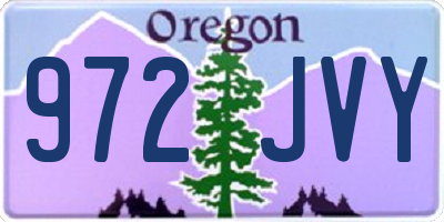 OR license plate 972JVY