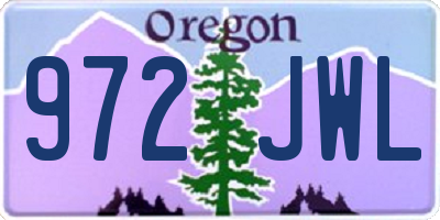 OR license plate 972JWL