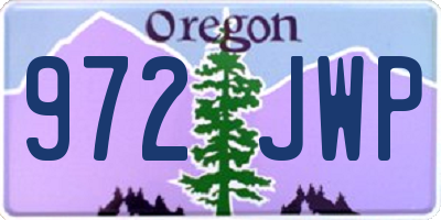 OR license plate 972JWP