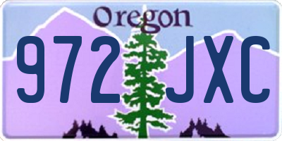 OR license plate 972JXC