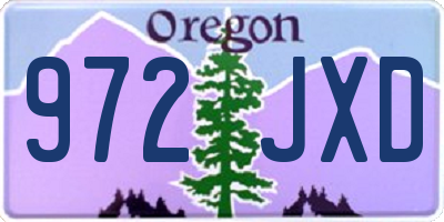 OR license plate 972JXD