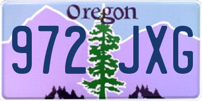OR license plate 972JXG