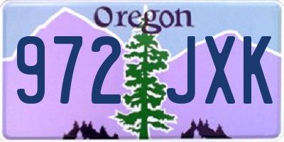 OR license plate 972JXK