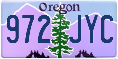 OR license plate 972JYC